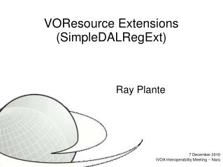 VOResource Extensions ( SimpleDALRegExt )