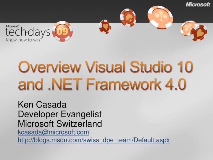 overview visual studio 10 and net framework 4 0