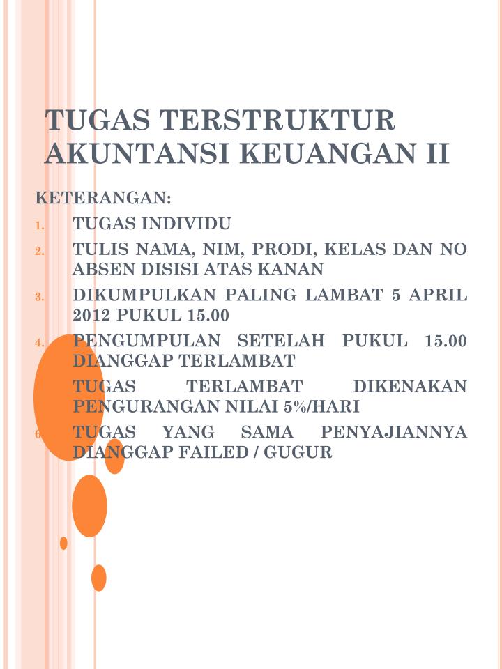 tugas terstruktur akuntansi keuangan ii