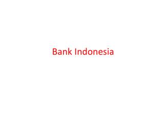 bank indonesia