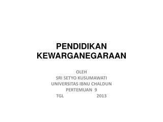 pendidikan kewarganegaraan
