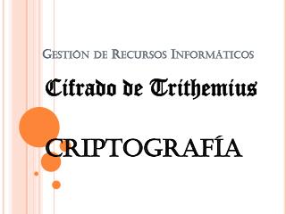 gesti n de recursos inform ticos