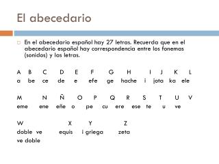 el abecedario