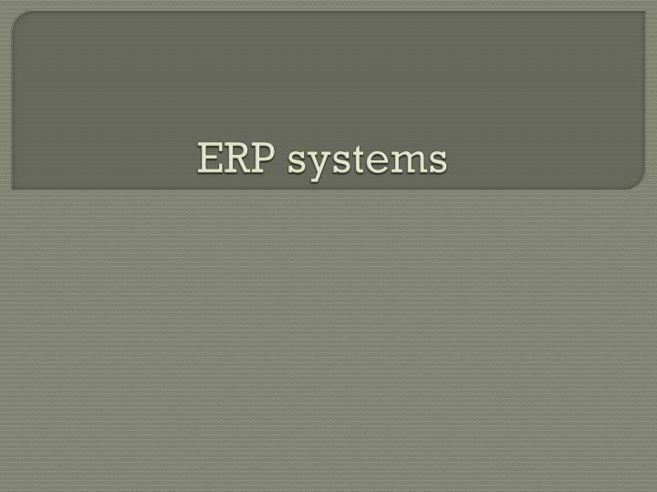 erp systems