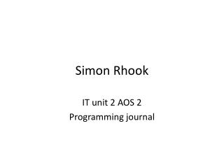 Simon Rhook