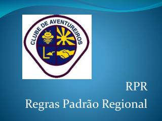 rpr regras padr o regional