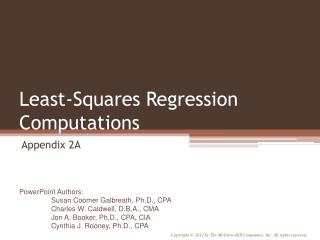 Least-Squares Regression Computations