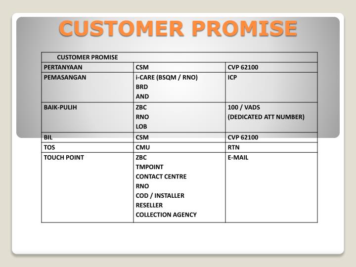 customer promise