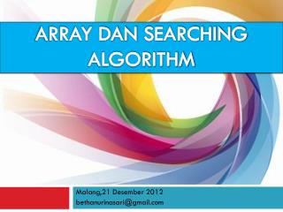 array dan searching algorithm