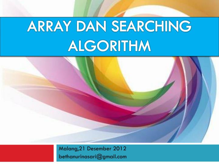 array dan searching algorithm