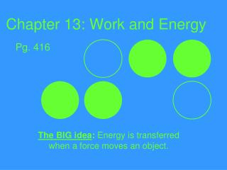 Chapter 13: Work and Energy