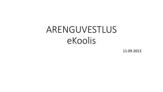 arenguvestlus ekoolis