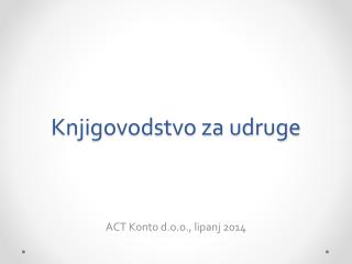 knjigovodstvo za udruge