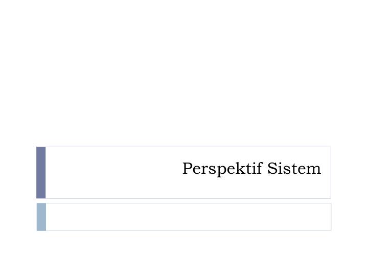 perspektif sistem