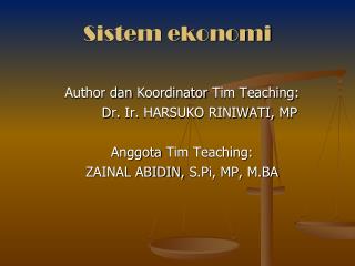 sistem ekonomi