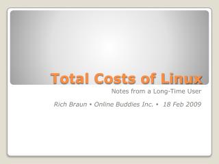 Total Costs of Linux