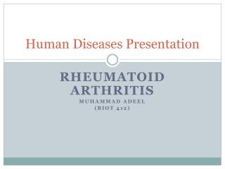 Human Diseases Presentation