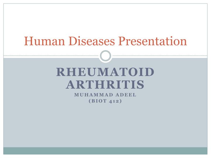 human diseases presentation