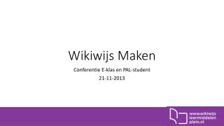 wikiwijs maken