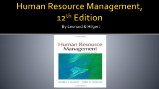 Human Resource Management, 12 th Edition