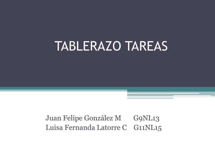 tablerazo tareas