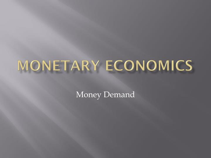 monetary economics