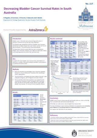 Decreasing Bladder Cancer Survival Rates in South Australia