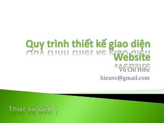 quy tr nh thi t k giao di n website