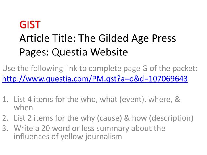 gist article title the gilded age press pages questia website