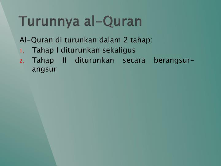 turunnya al quran