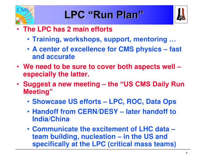 lpc run plan