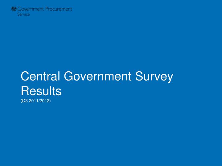 central government survey results q3 2011 2012