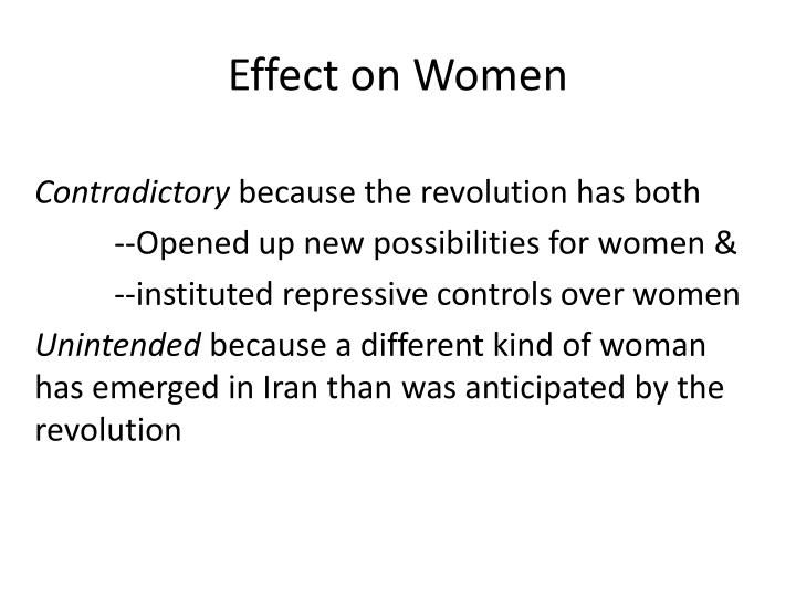 effect on women