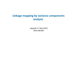 Linkage mapping by variance components analysis
