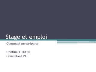 stage et emploi