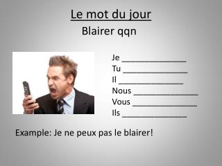 le mot du jour
