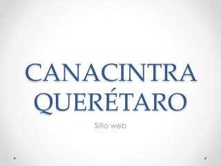 canacintra quer taro