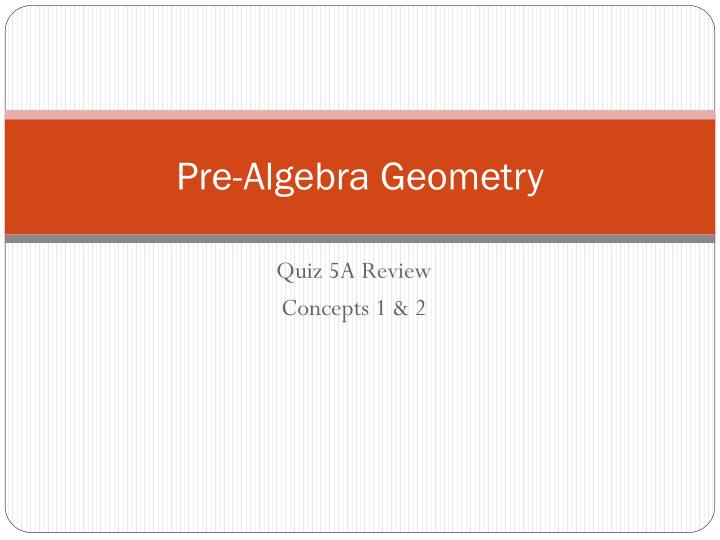 pre algebra geometry