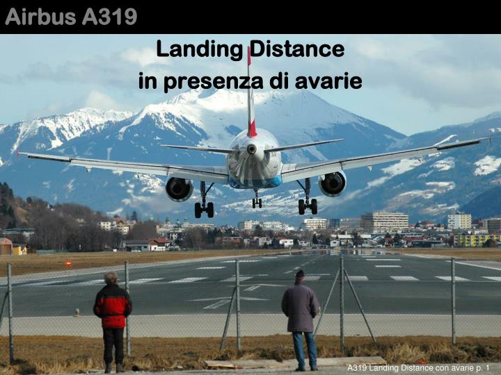 airbus a319 landing distance in presenza di avarie