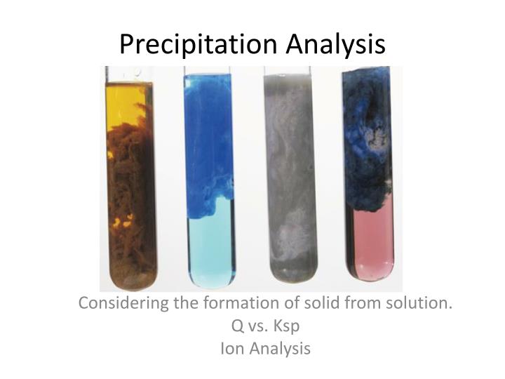 precipitation analysis