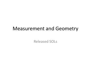 Measurement and Geometry