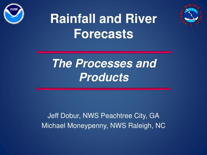 rainfall and river forecasts