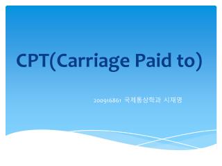 cpt carriage paid to