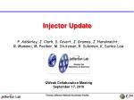Injector Update - slide 1