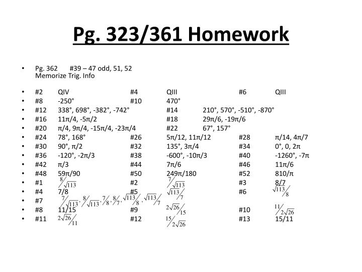 pg 323 361 homework
