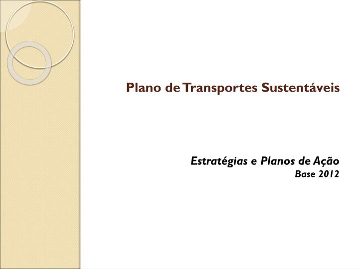 plano de transportes sustent veis