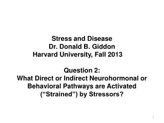 Overview of Stress and Disease