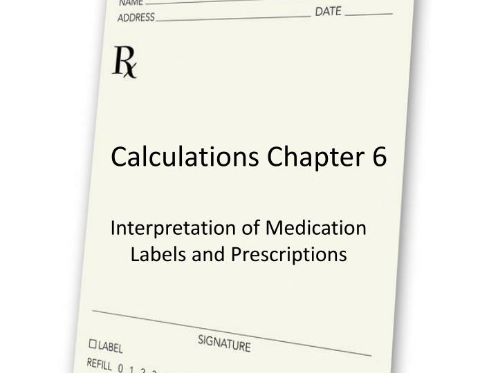 calculations chapter 6