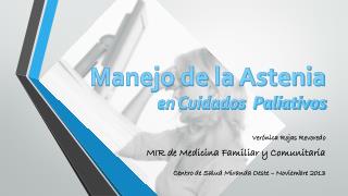 manejo de la astenia en cuidados paliativos