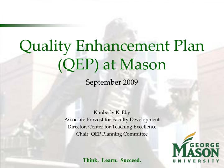 quality enhancement plan qep at mason